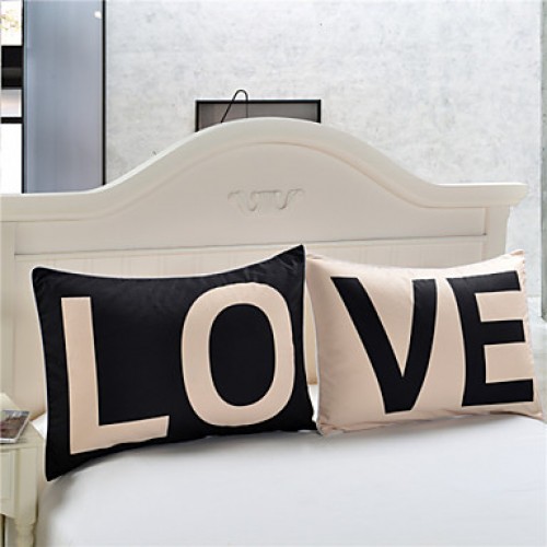 Love Together Pillowcase New Year Gifts Decorative Covers Body Pillow Case Bedding Valentine's Gift 2Pcs/Pair