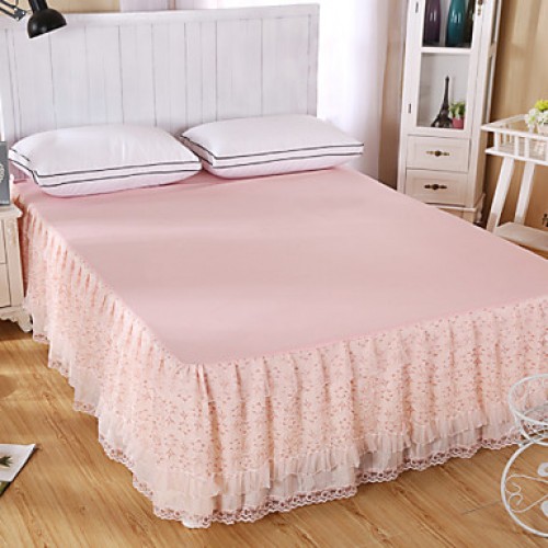 Princess Lace Bedspread Bed Skirt Mattress Dust Pr...