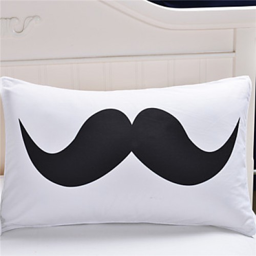 The New Listing Moustache Decorative Pillow Covers For Home Plain Printed Bedclothes Valentine's Gift Body Pillowcase
