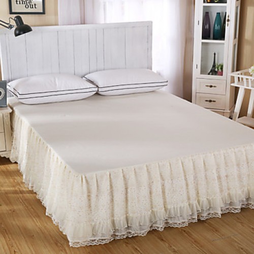 Princess Lace Bedspread Bed Skirt Mattress Dust Pr...